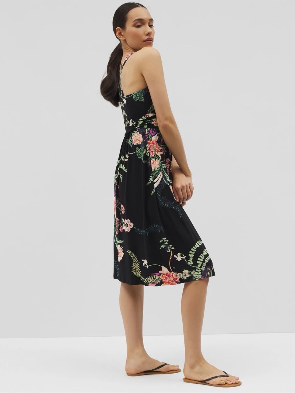 Soma Black Floral Isla Short Bra Dress - Picture 10 of 11